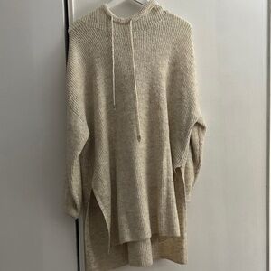 H&M Beige Cream Hoodie Sweater Type Size XL PTP 25 Inch length 31 Inch